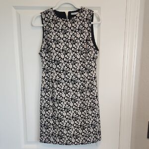 Alice + Olivia Black and White Floral Mini Dress